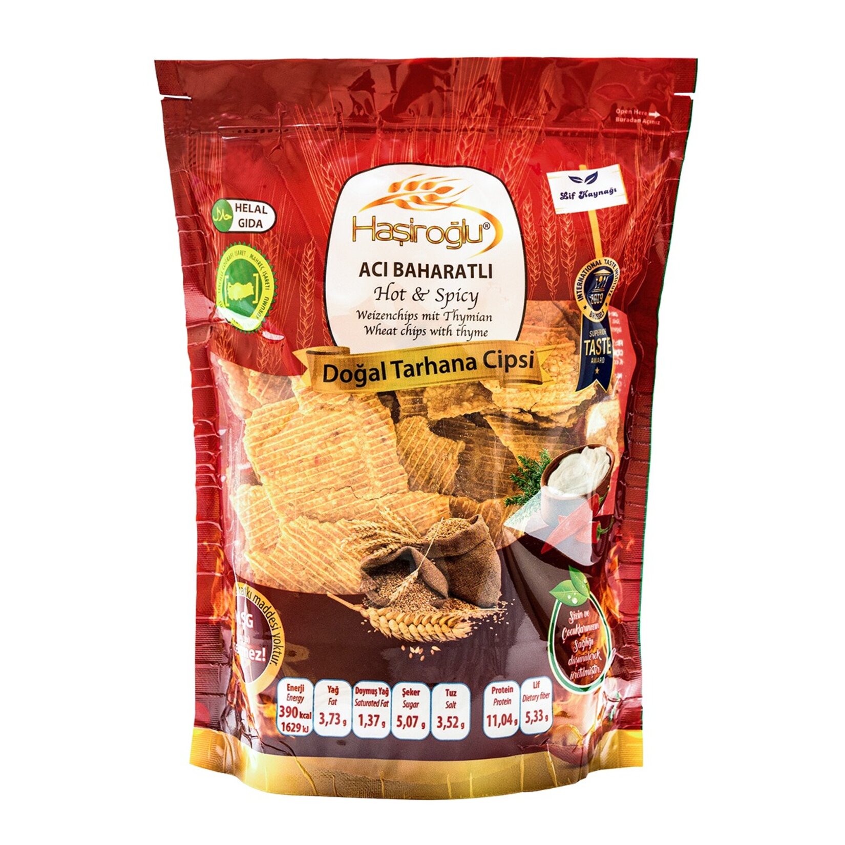 Haşiroğlu Acılı Tarhana Cipsi 225 G