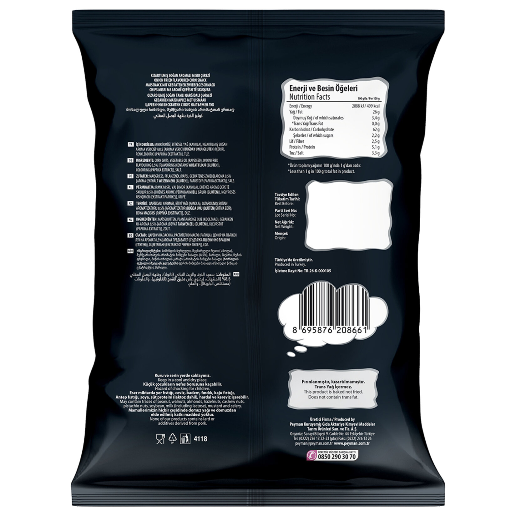 Peyman Nutzz Popzz Soğan Kremalı Mısır Çerezi 90 G - Görsel 2