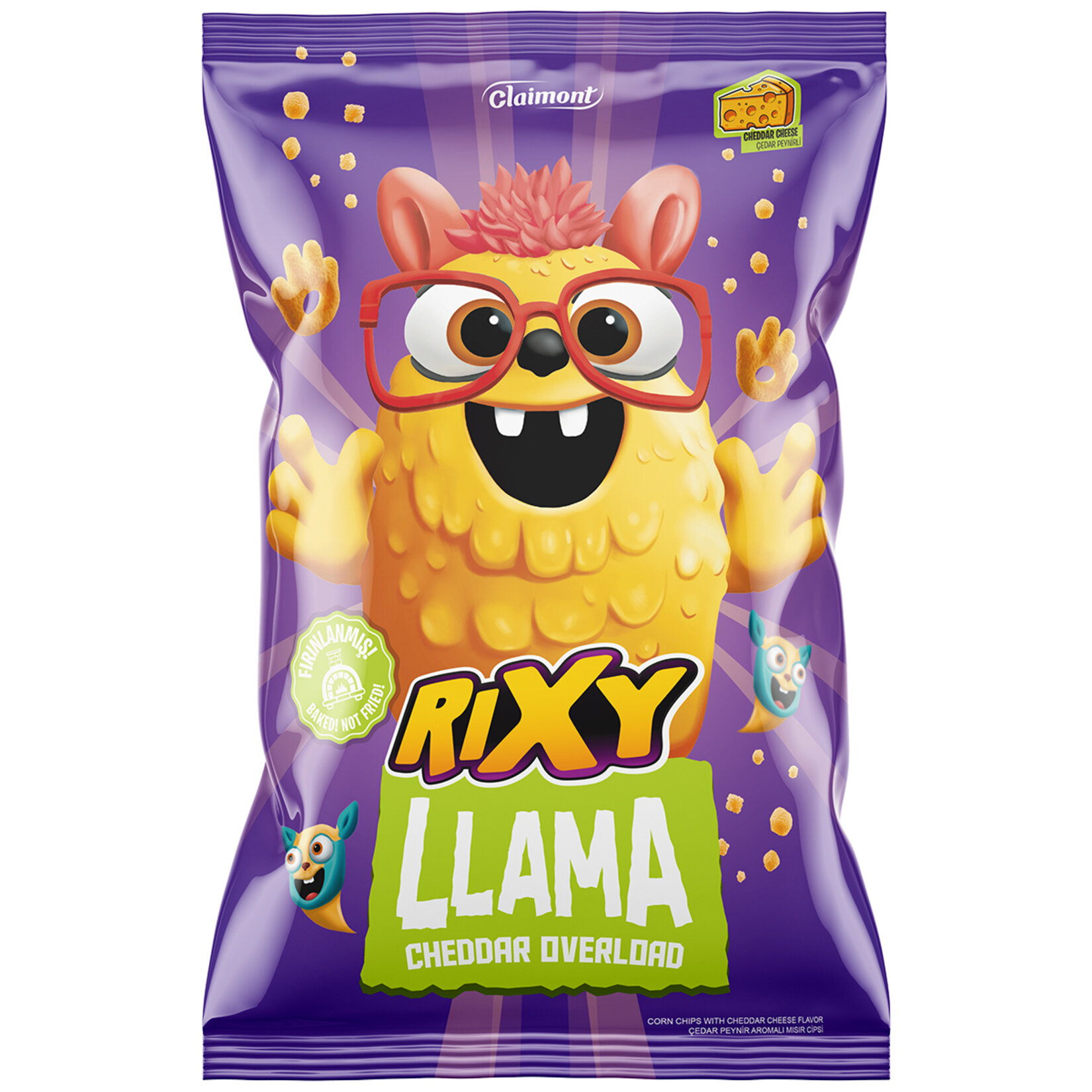 Rixy Llama Cheddar Peynir Aromalı Mısır Cipsi 80 G