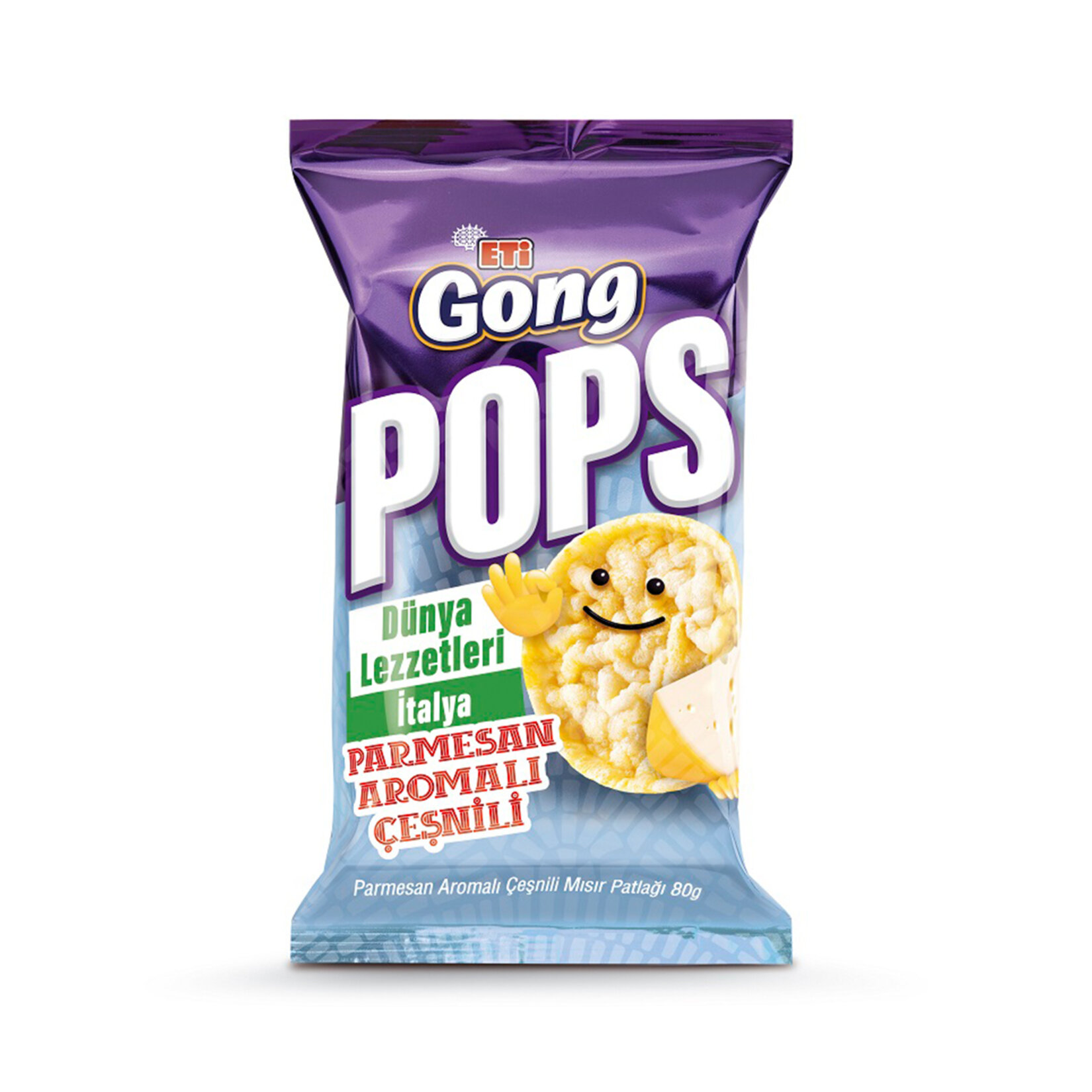 Eti Gong Pops Parmesan Aroma Çeşnili Mısır Patlağı 80 G