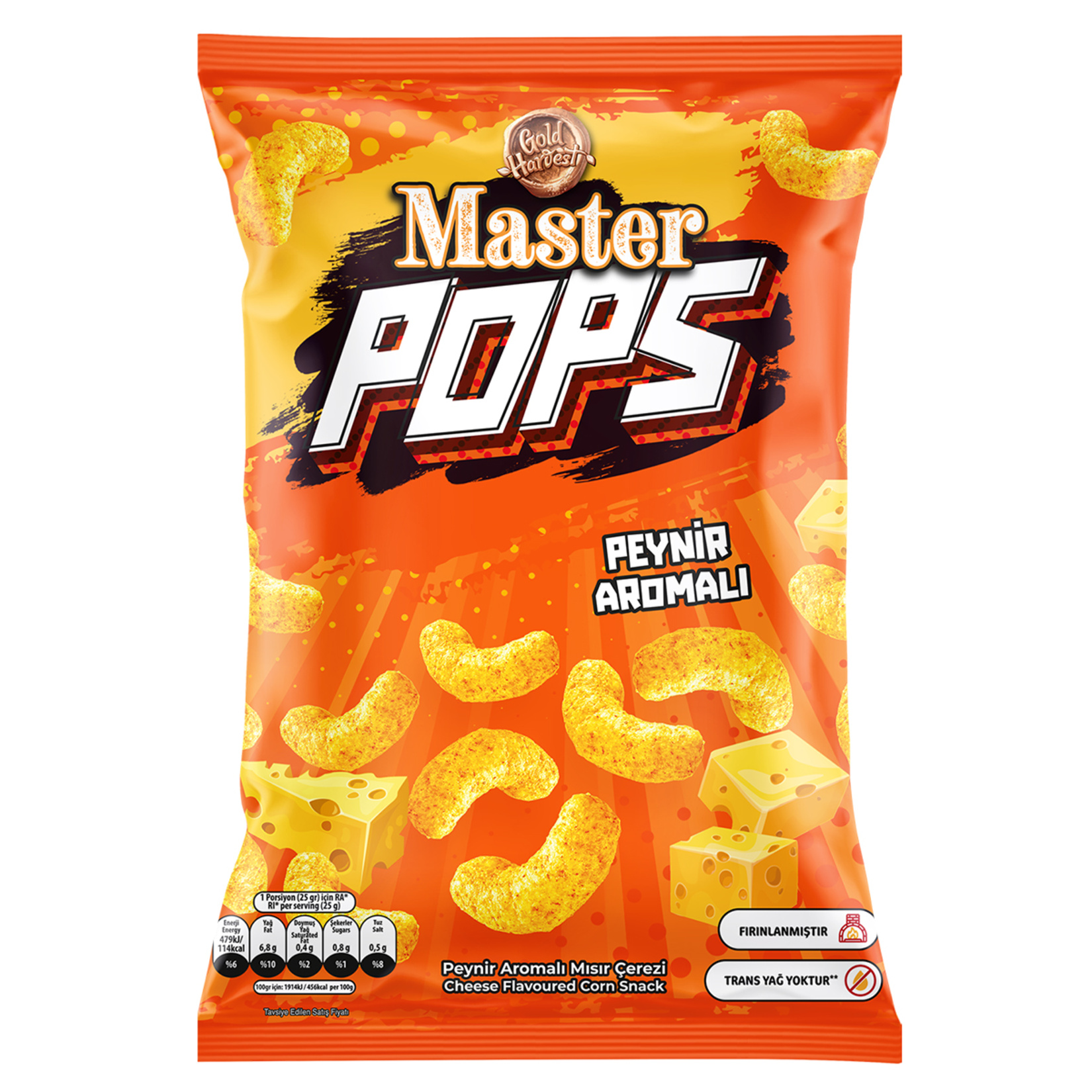 Master Pops Peynir Aromalı Mısır Çerezi 90 G