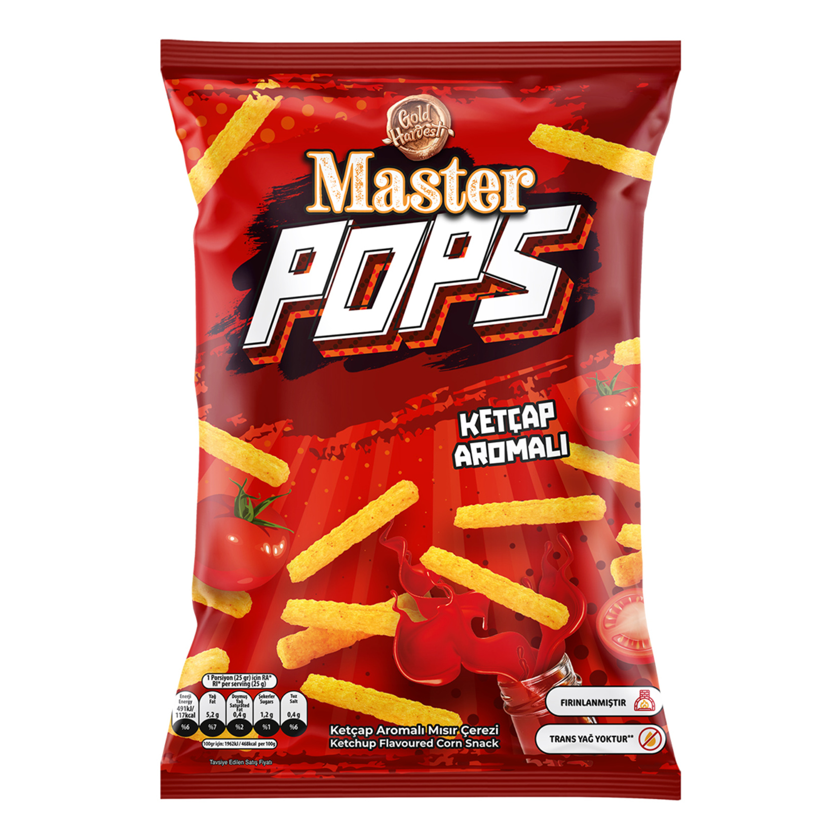 Master Pops Ketçap Aromalı Mısır Çerezi 90 G