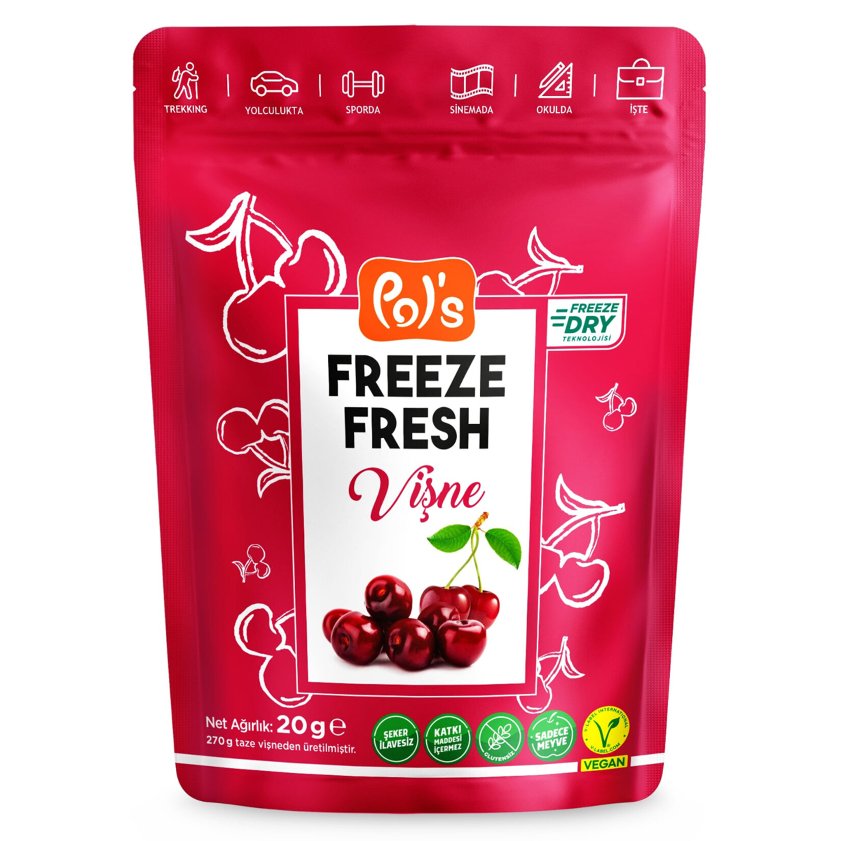 Pol's Freeze Fresh Vişne 20 G - Görsel 1