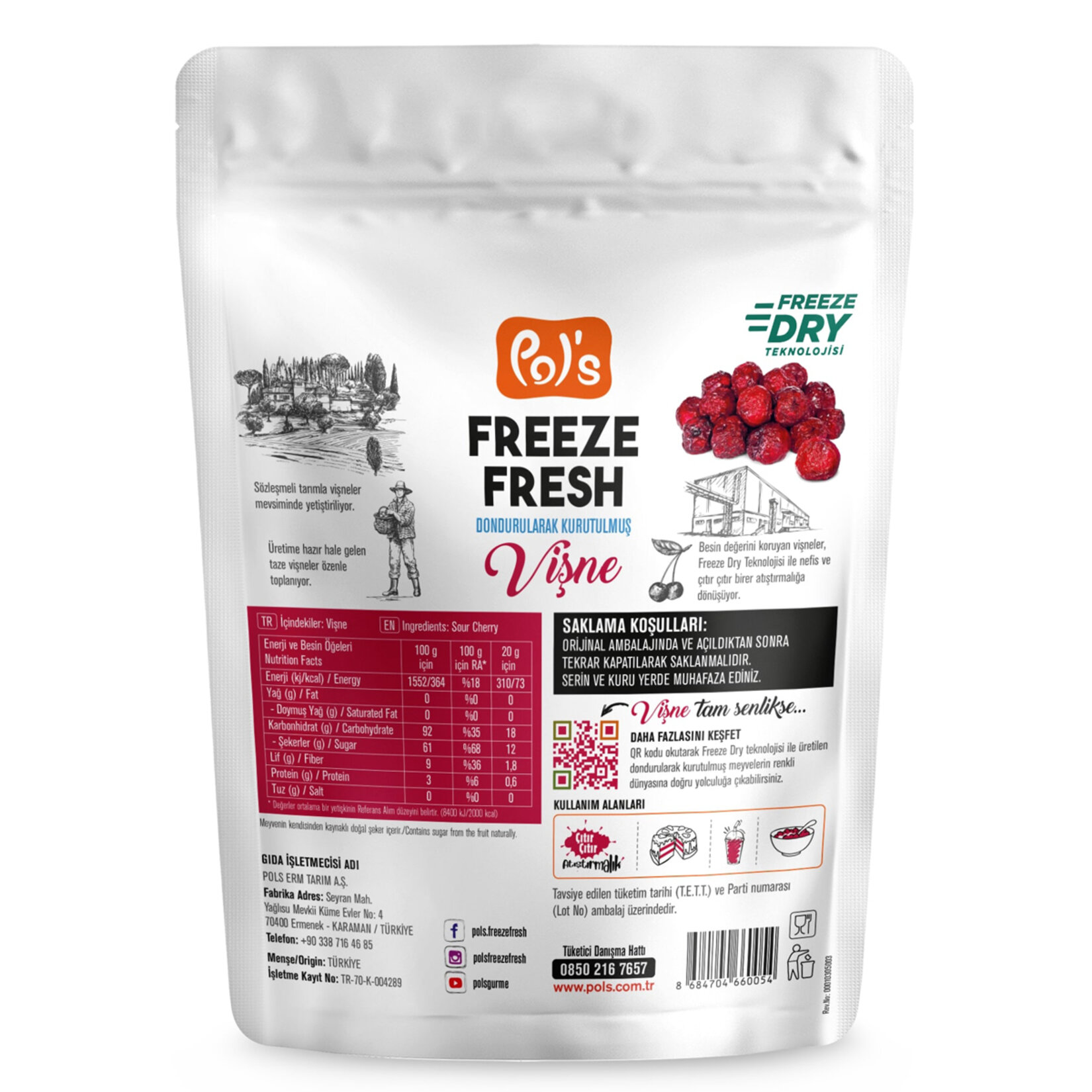 Pol's Freeze Fresh Vişne 20 G - Görsel 2