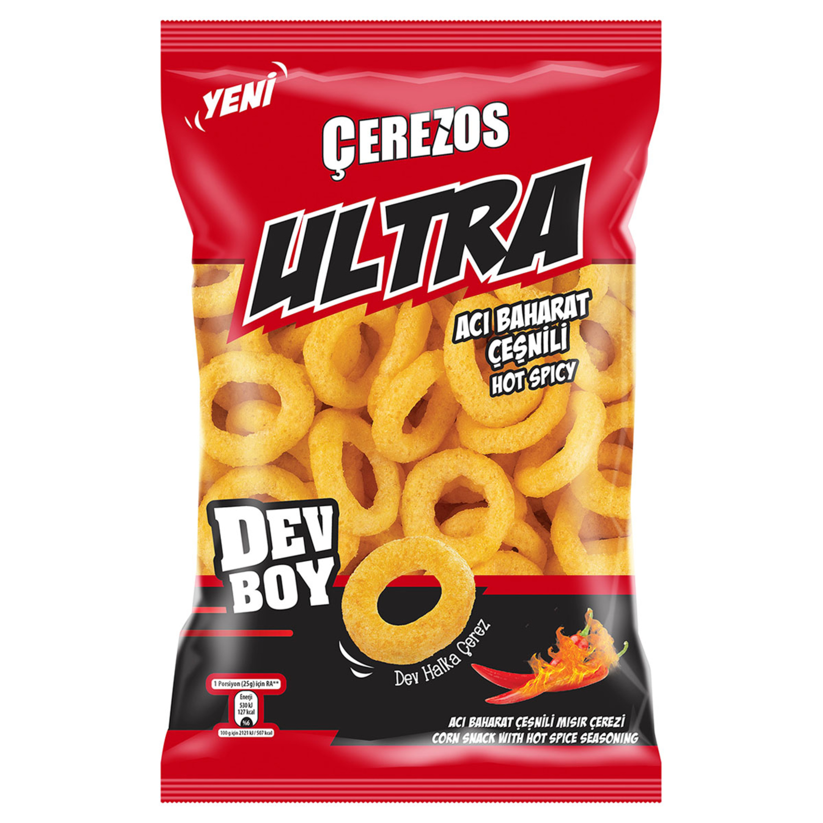 Çerezos Ultra Dev Boy Acı Baharatlı 150 G - Görsel 1