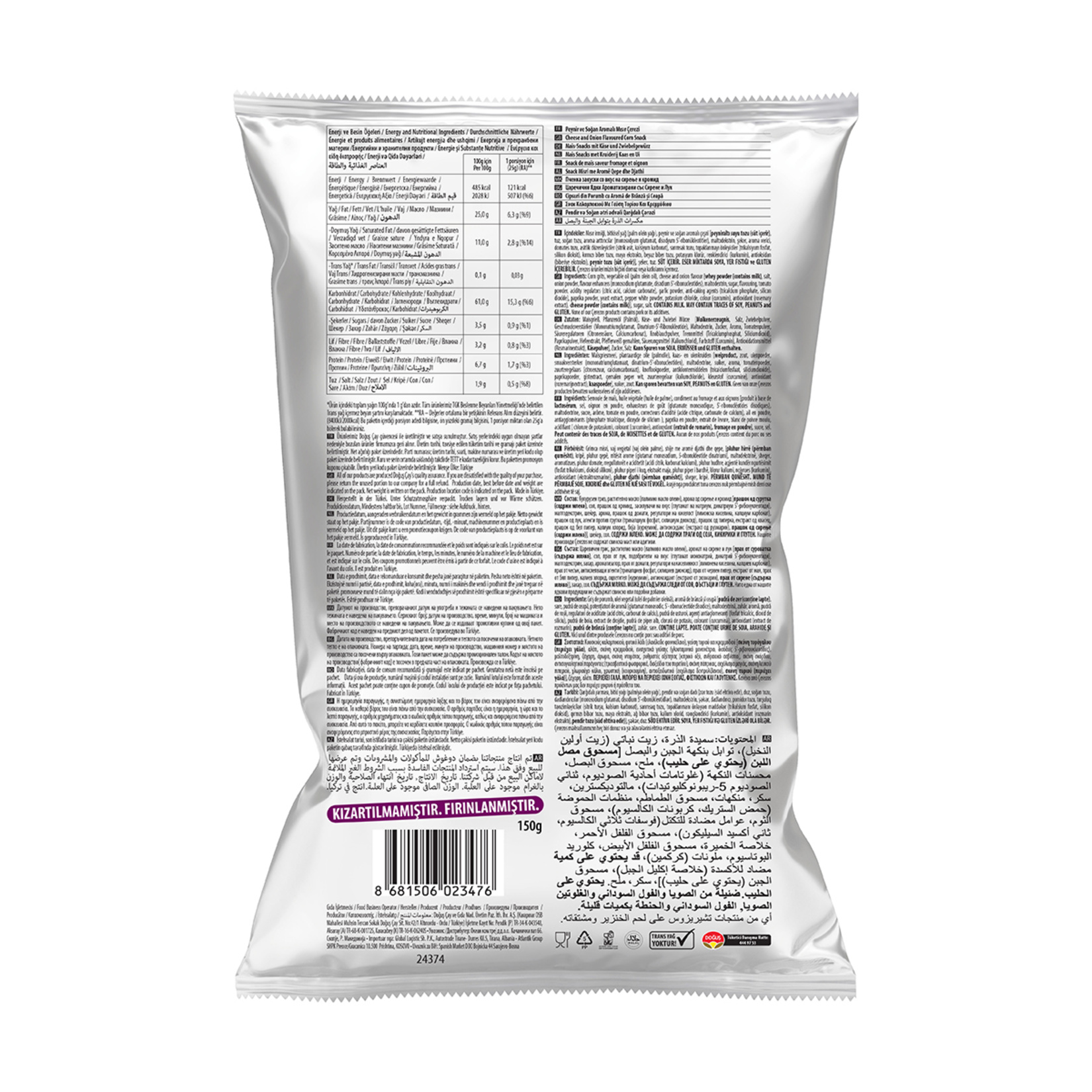 Çerezos Ultra Dev Boy Peynir & Soğan Aromalı 150 G - Görsel 2