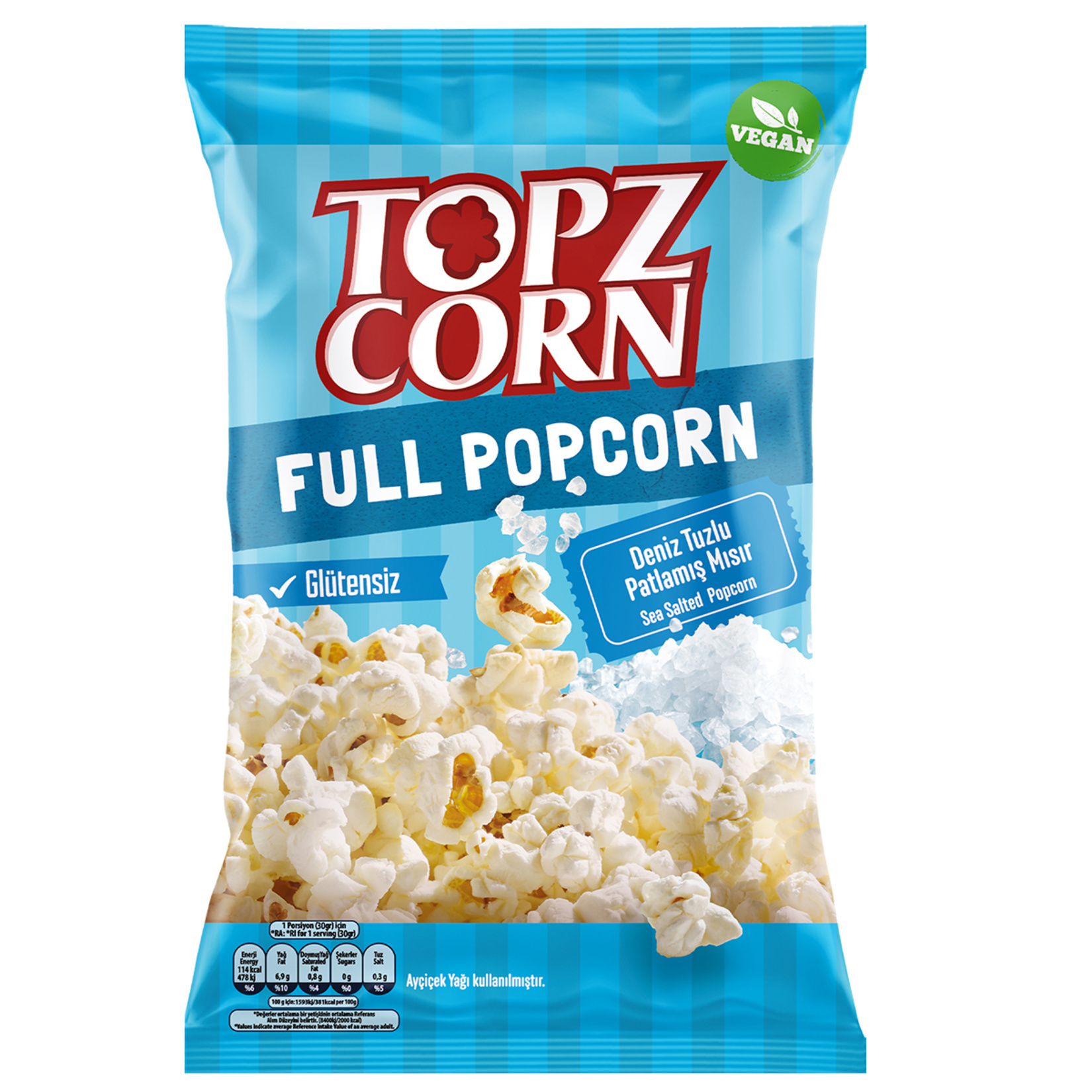 Topzcorn Deniz Tuzlu Glütensiz Full Popcorn 105 G