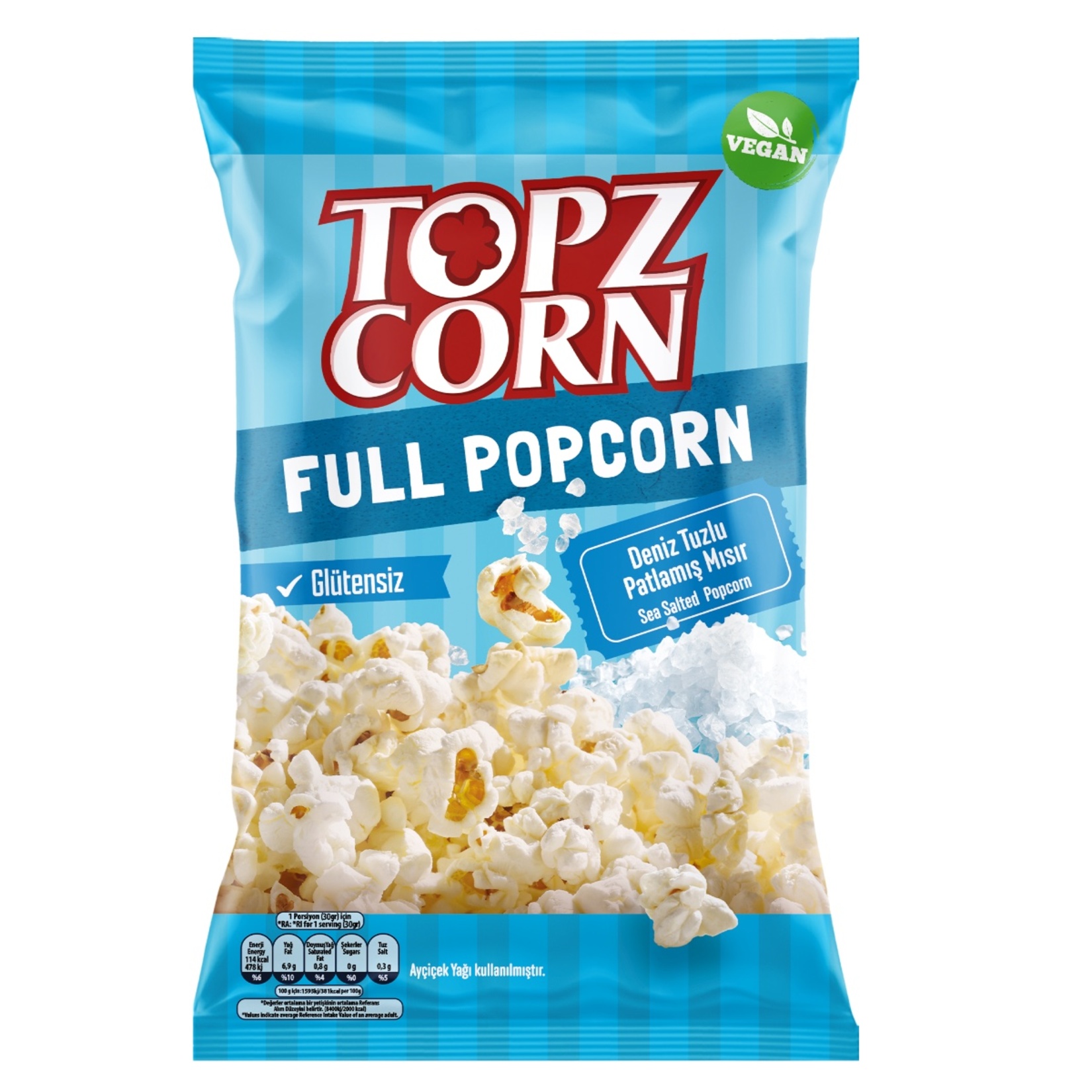 Topzcorn Deniz Tuzlu Glütensiz Full Popcorn 105 G