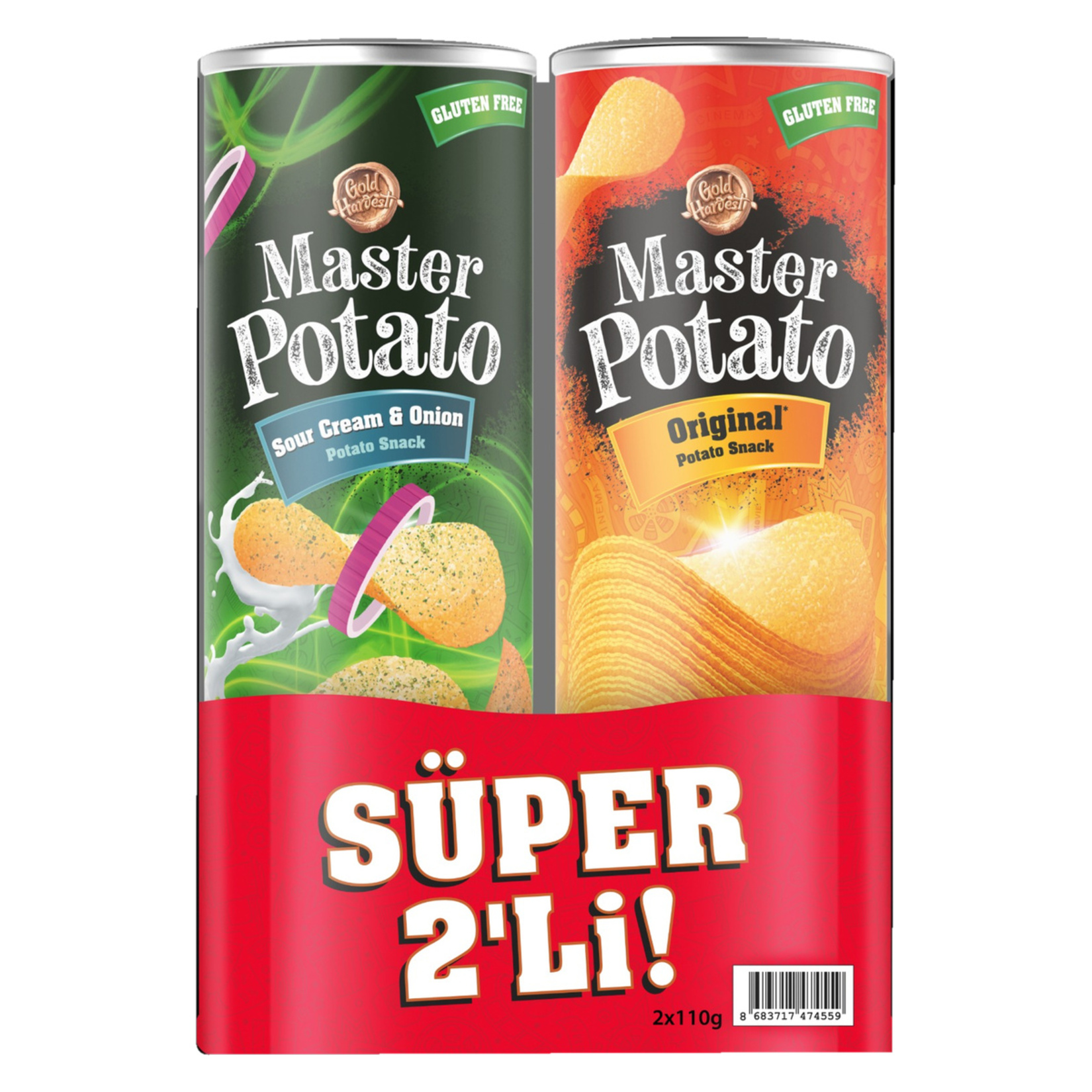 Master Potato 2'lii Ekşi Krema ve Orijinal Cips 220 G