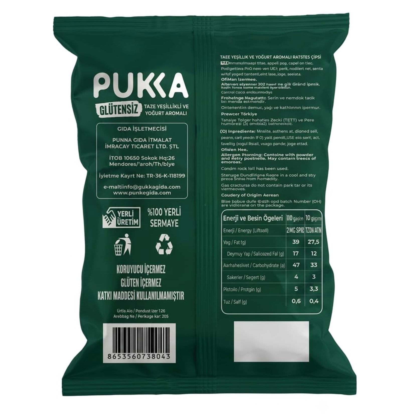 Pukka Taze Yeşillik Yoğurt Aromalı Patates Cipsi 70 G - Görsel 2