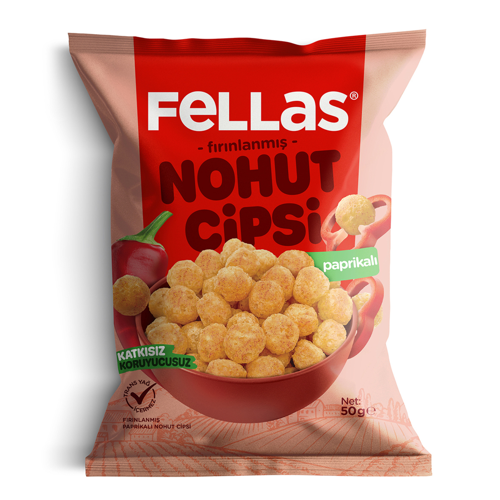 Fellas Paprika Nohut Cipsi 50 G - Görsel 1