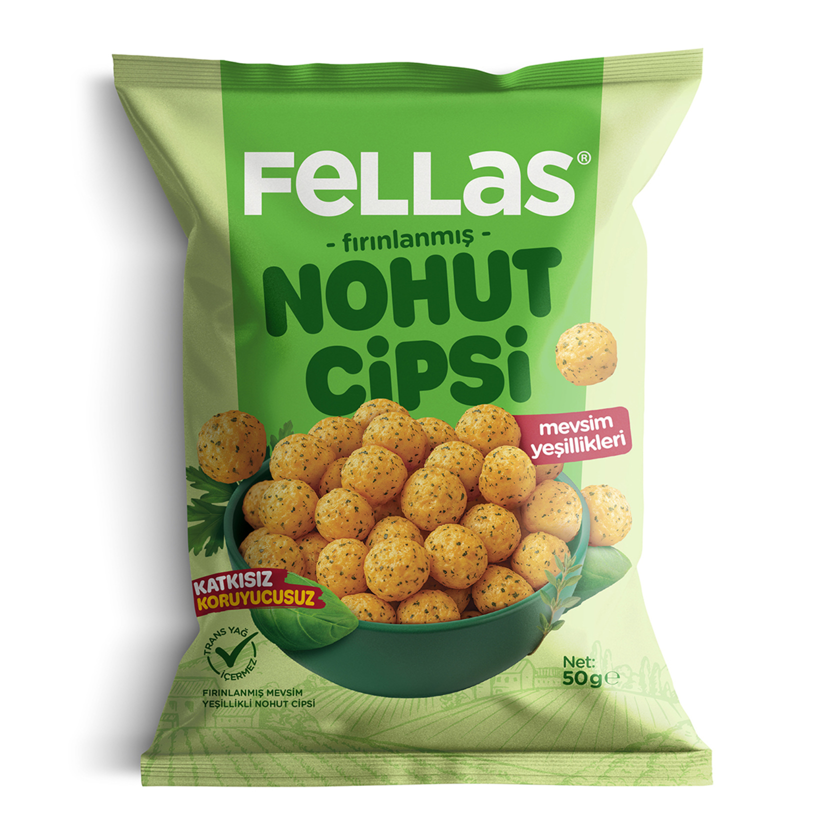 Fellas Mevsim Yeşillikleri Nohut Cipsi 50 G