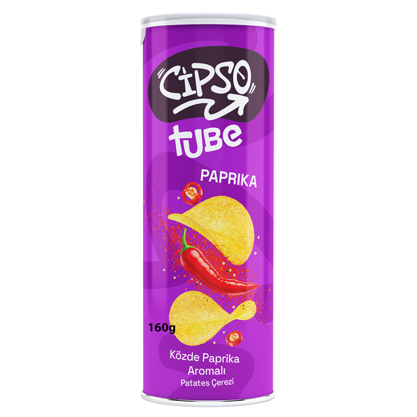 Cipso Tube Paprika Aromalı Cips 160 G