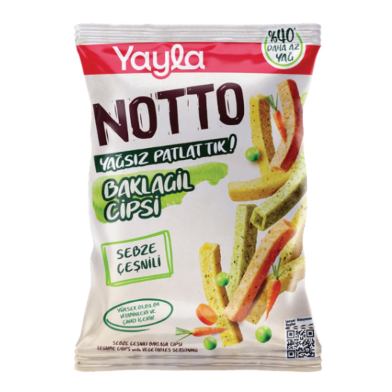 Yayla Notto Baklagil Cipsi Sebze Çeşnili 55 G