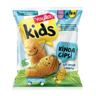 Yayla Kids Fırınlanmış Süt Mısır Çeşnili Kinoa Cipsi 30 g
