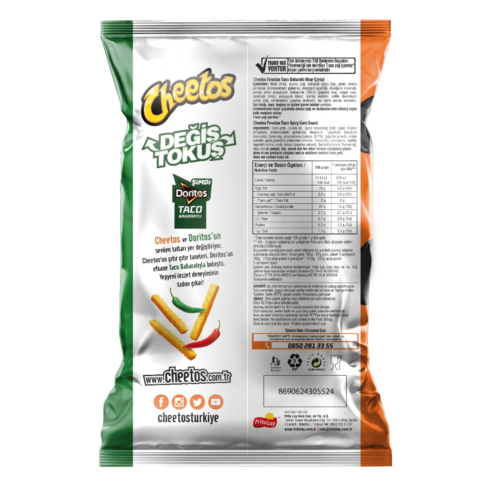 Cheetos Değiş Tokuş Baharatlı Mısır Cipsi 100 G - Görsel 2
