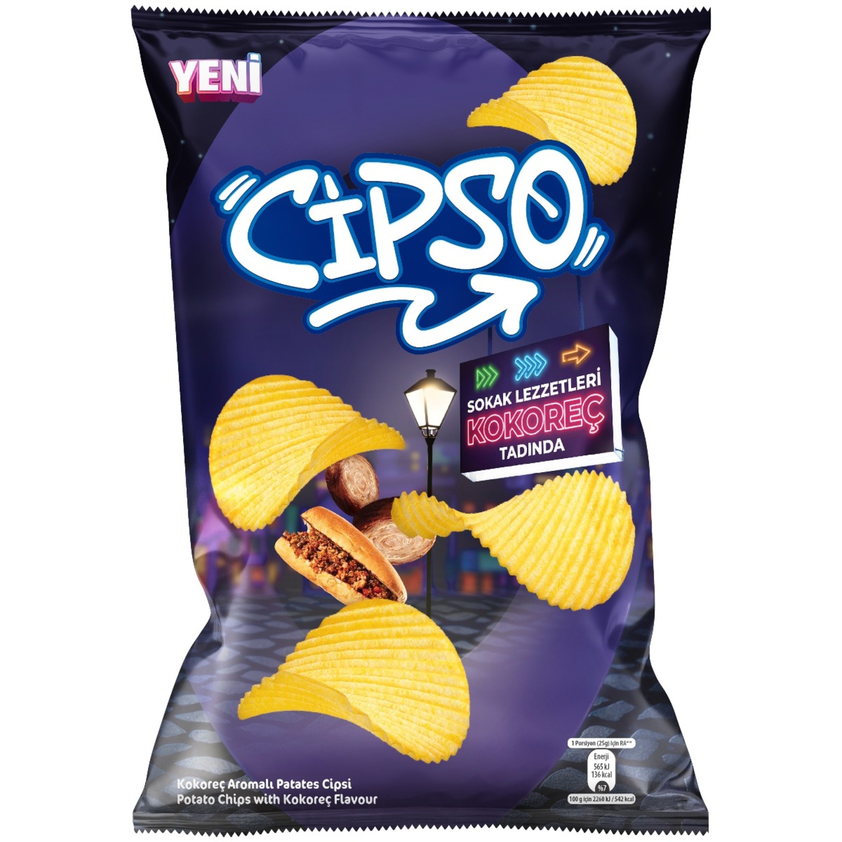 Cipso Kokoreç Aromalı Patates Cipsi 125 G - Görsel 1
