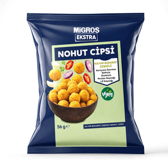 Migros Extra Kajun Baharatlı Nohut Cipsi 56 g
