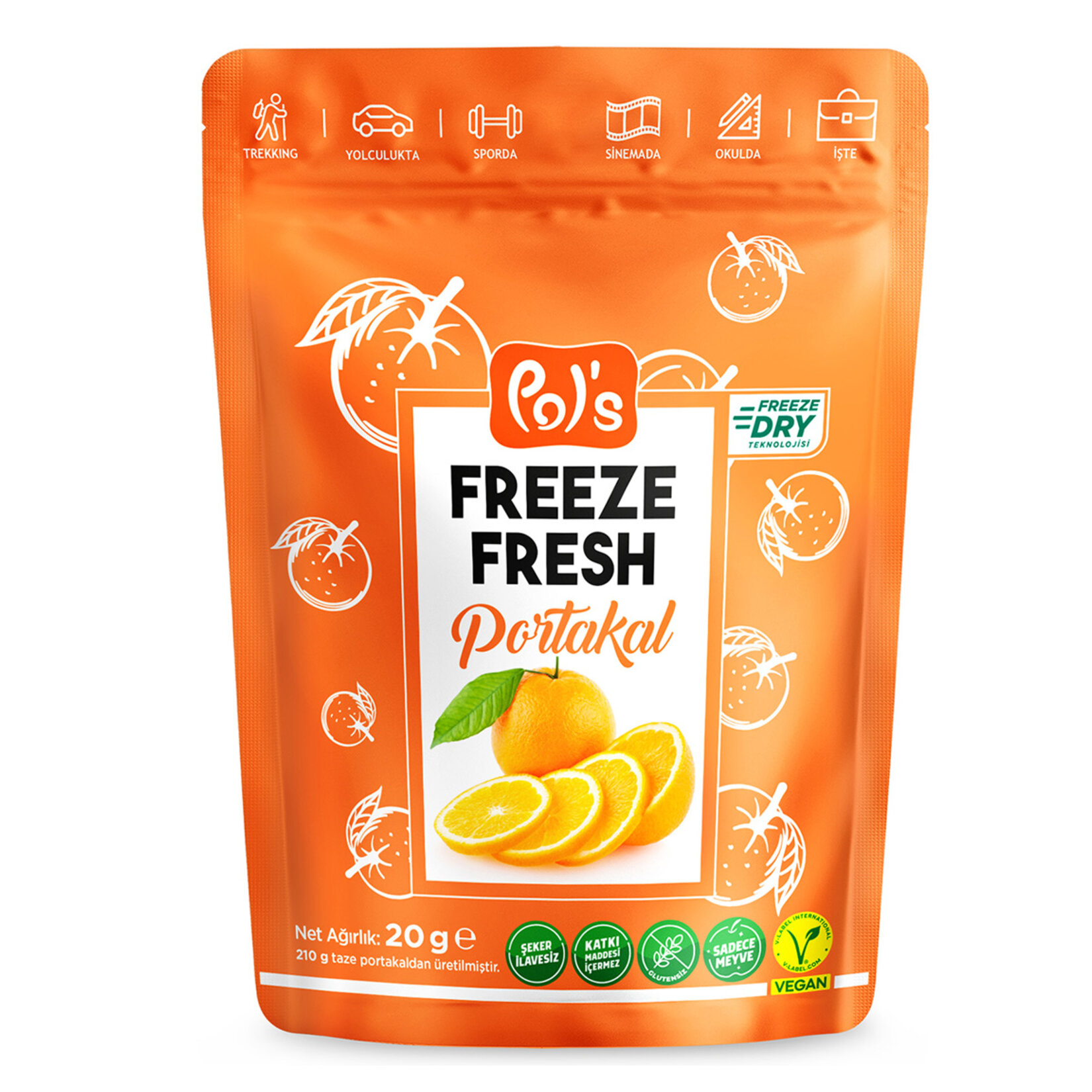 Pol's Freeze Fresh Dilim Portakal 20 G - Görsel 1