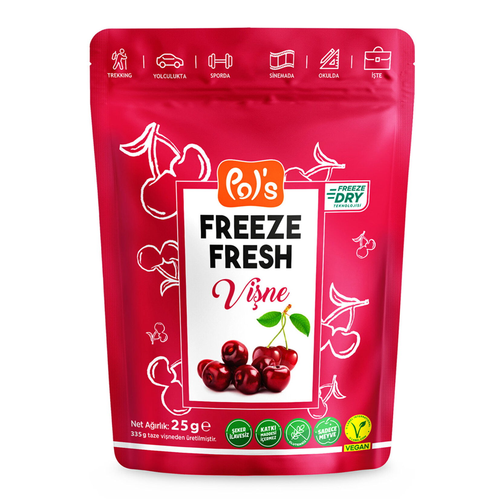 Pol's Freeze Fresh Vişne 25 G - Görsel 1