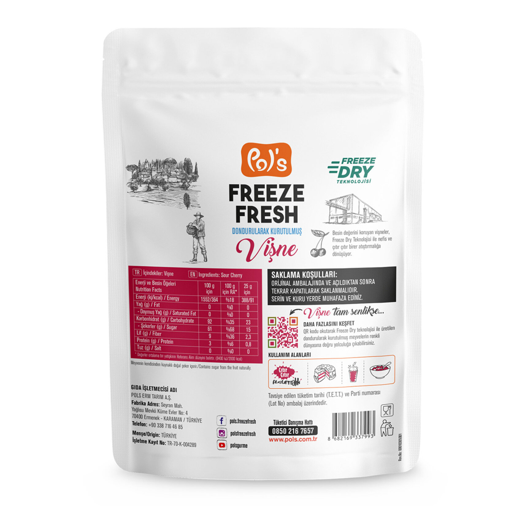 Pol's Freeze Fresh Vişne 25 G - Görsel 2