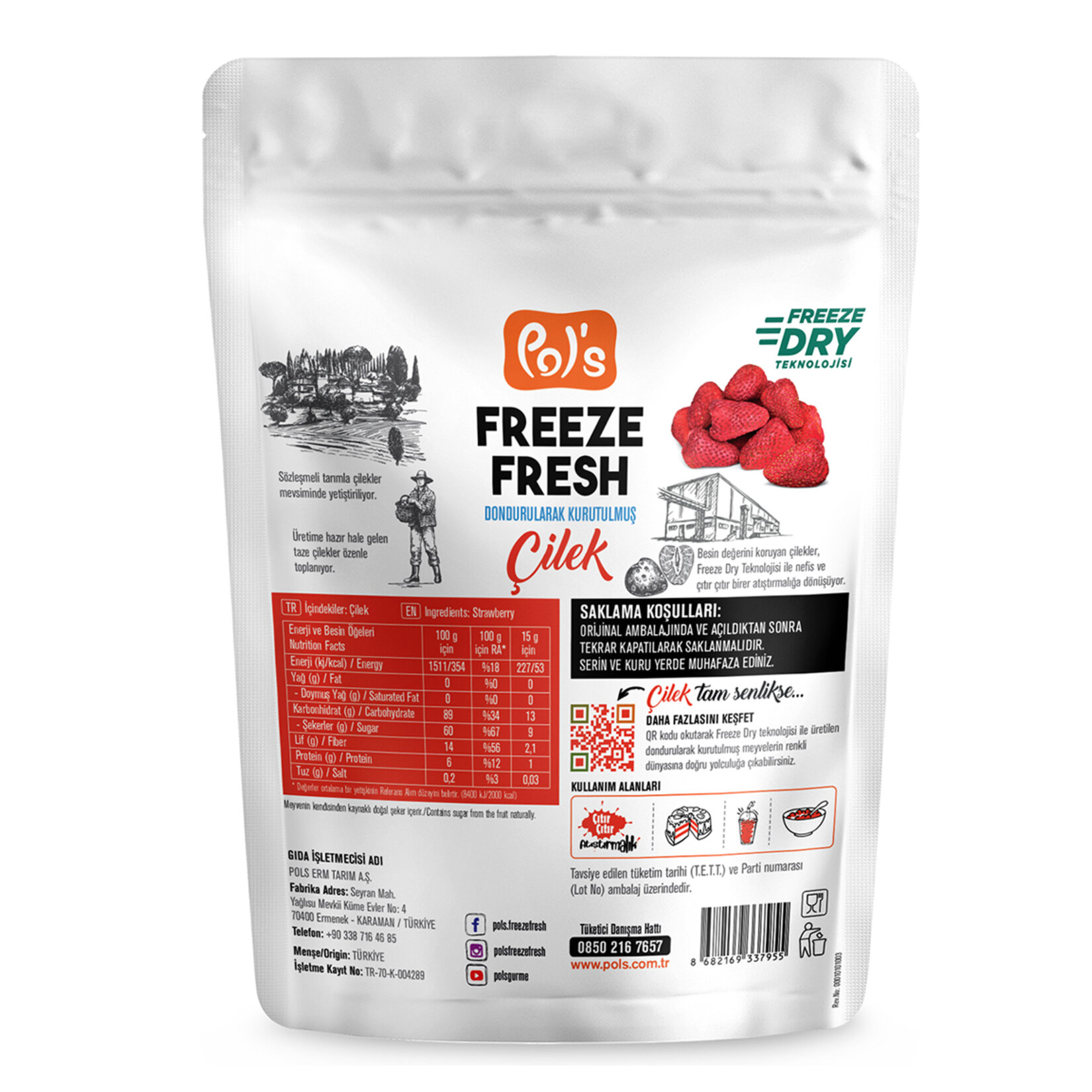 Pol's Freeze Fresh Çilek 15 G - Görsel 2