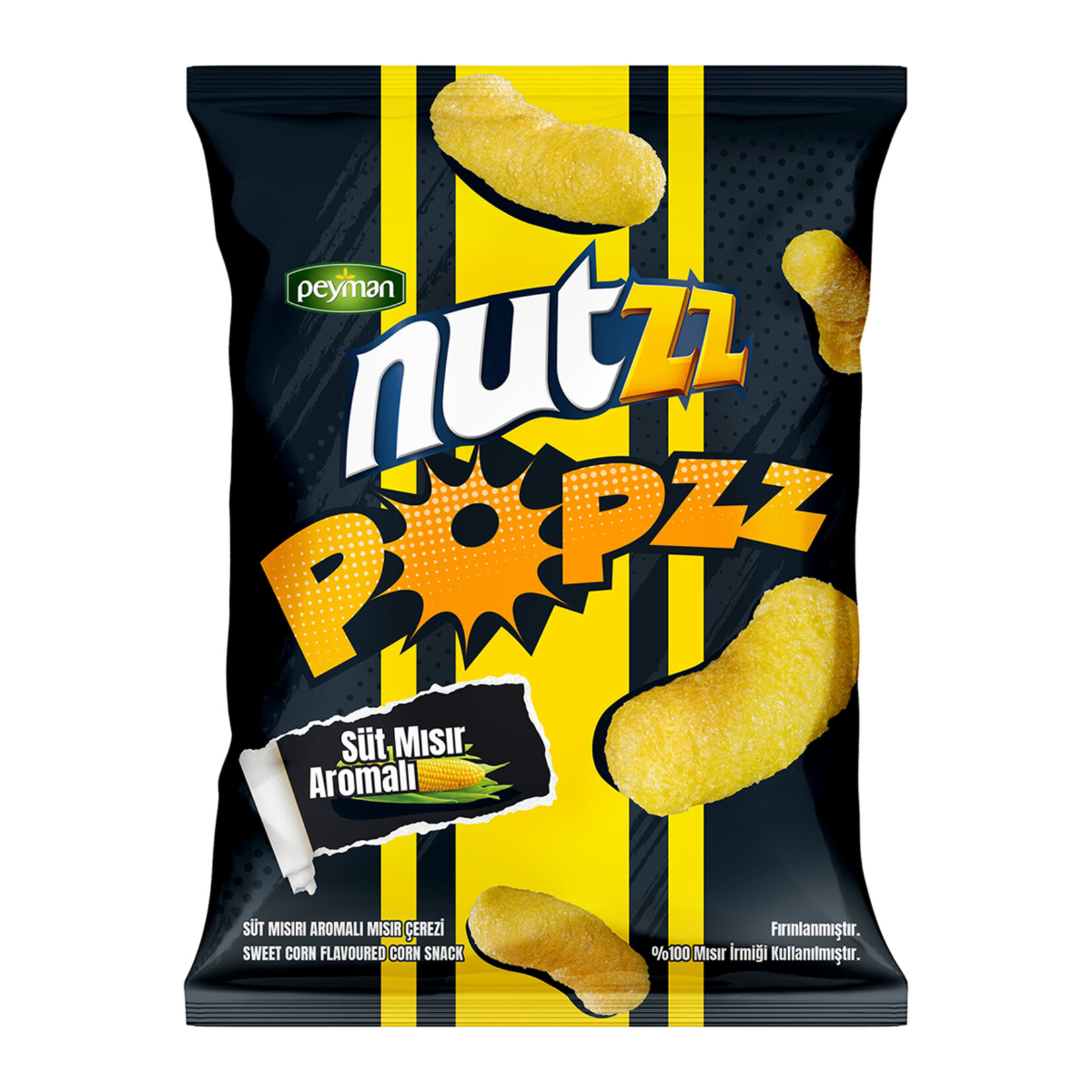 Peyman Nutzz Popzz Süt Mısır Aromalı Mısır Çerezi 100 G - Görsel 1