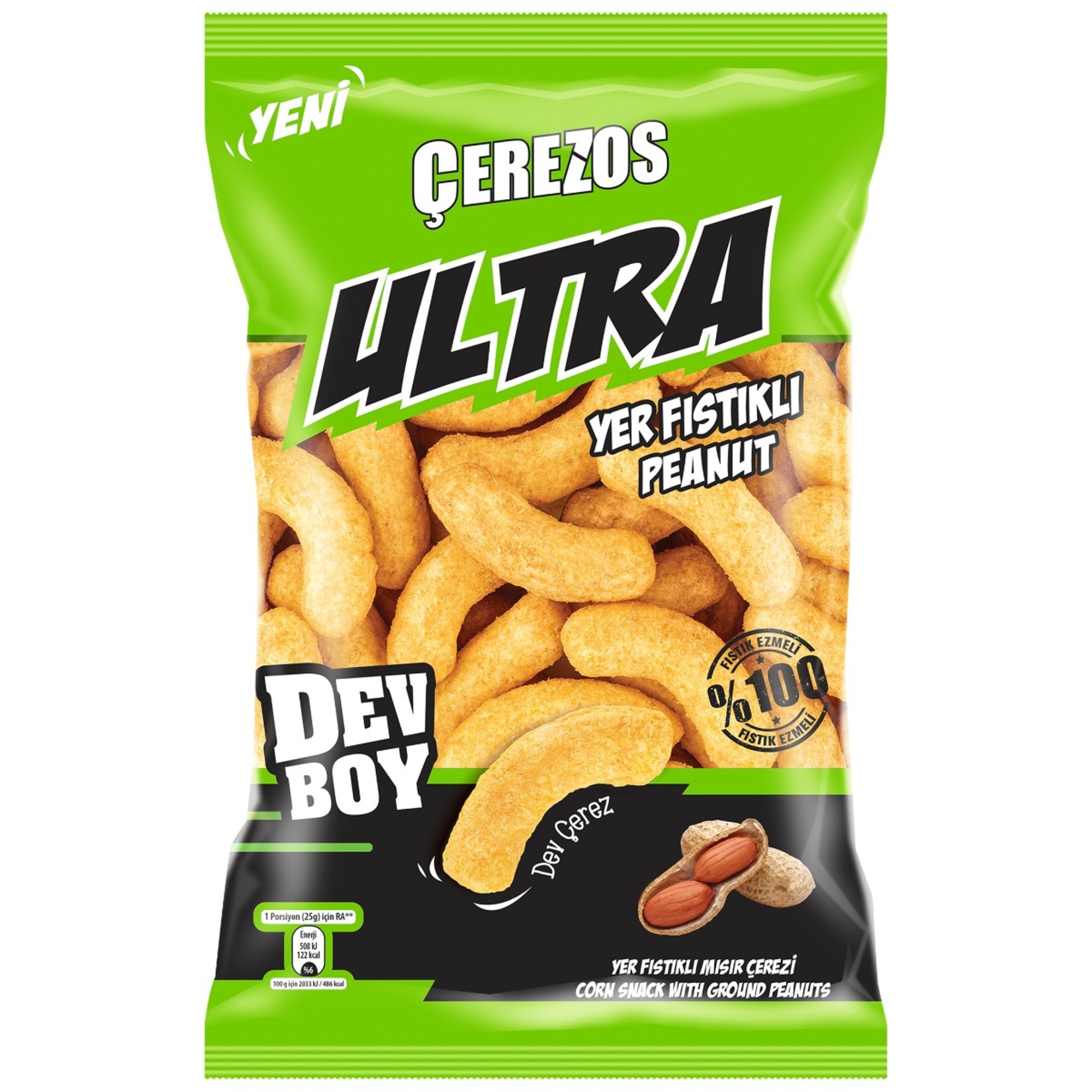 Çerezos Ultra Dev Boy Fıstıklı Mısır Çerezi 150 G