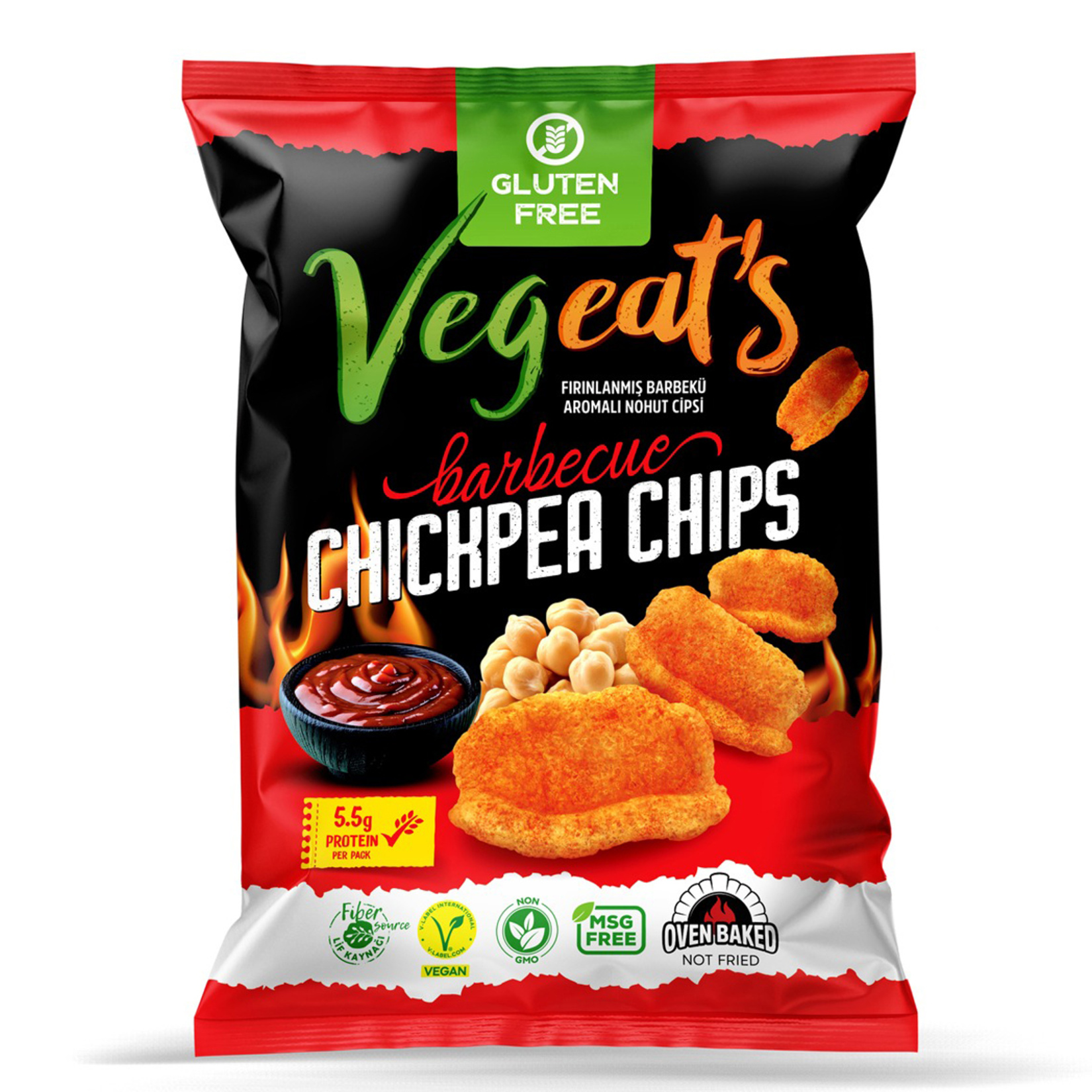 Vegeat's Fırınlanmış Barbekü Aromalı Nohut Cipsi 50 G
