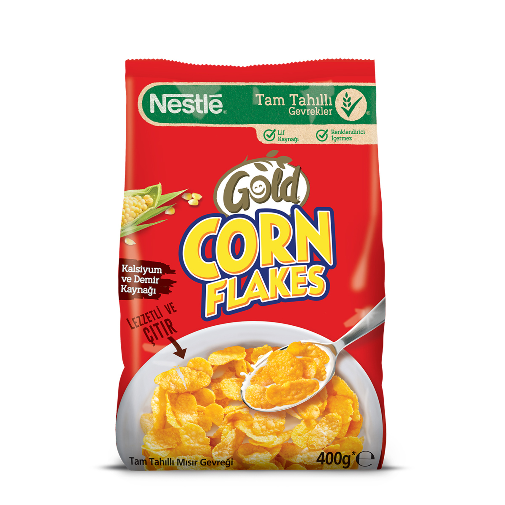 Nestle Gold Corn Flakes Tam Tahıl Mısır Gevreği 400 G - Görsel 1