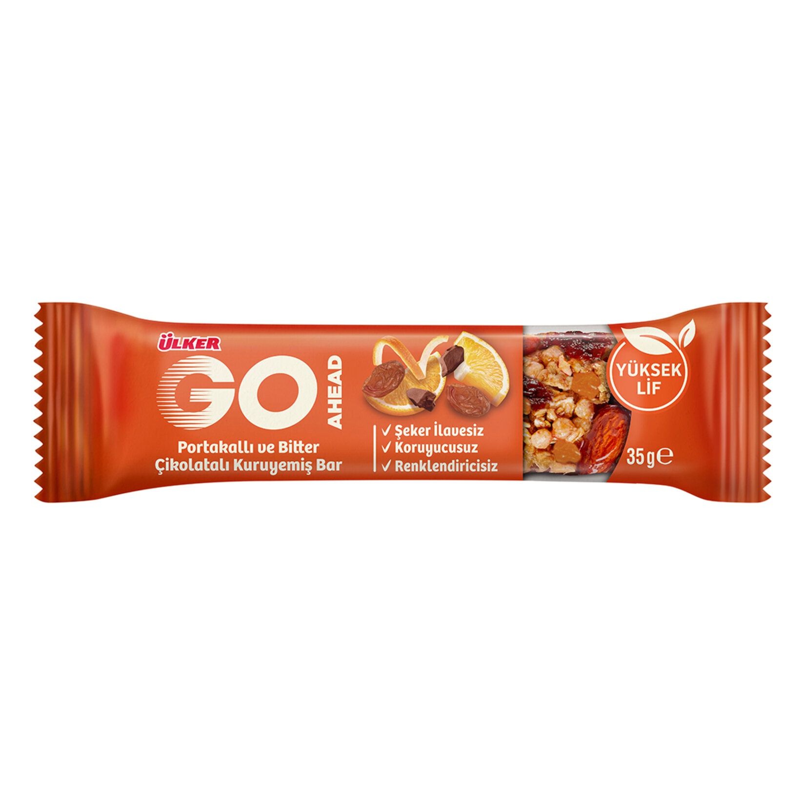 Ülker Go Ahead Portakallı Üzümlü Kuruyemiş Bar 35 G