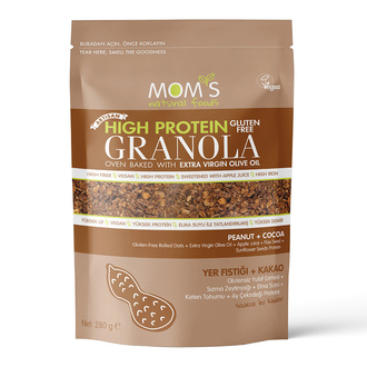 Mom's Yüksek Proteinli Glutensiz Yer Fıstıklı Kakao Granola 280 G