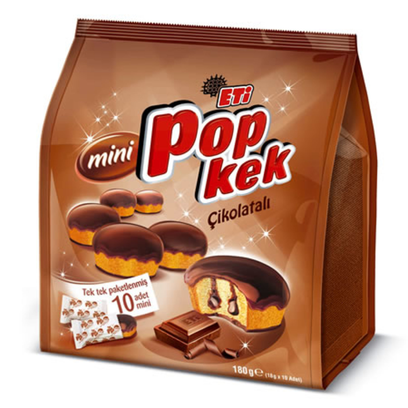 Eti Popkek Mini Çikolata Soslu Kakao Kaplamalı Kek 180 G