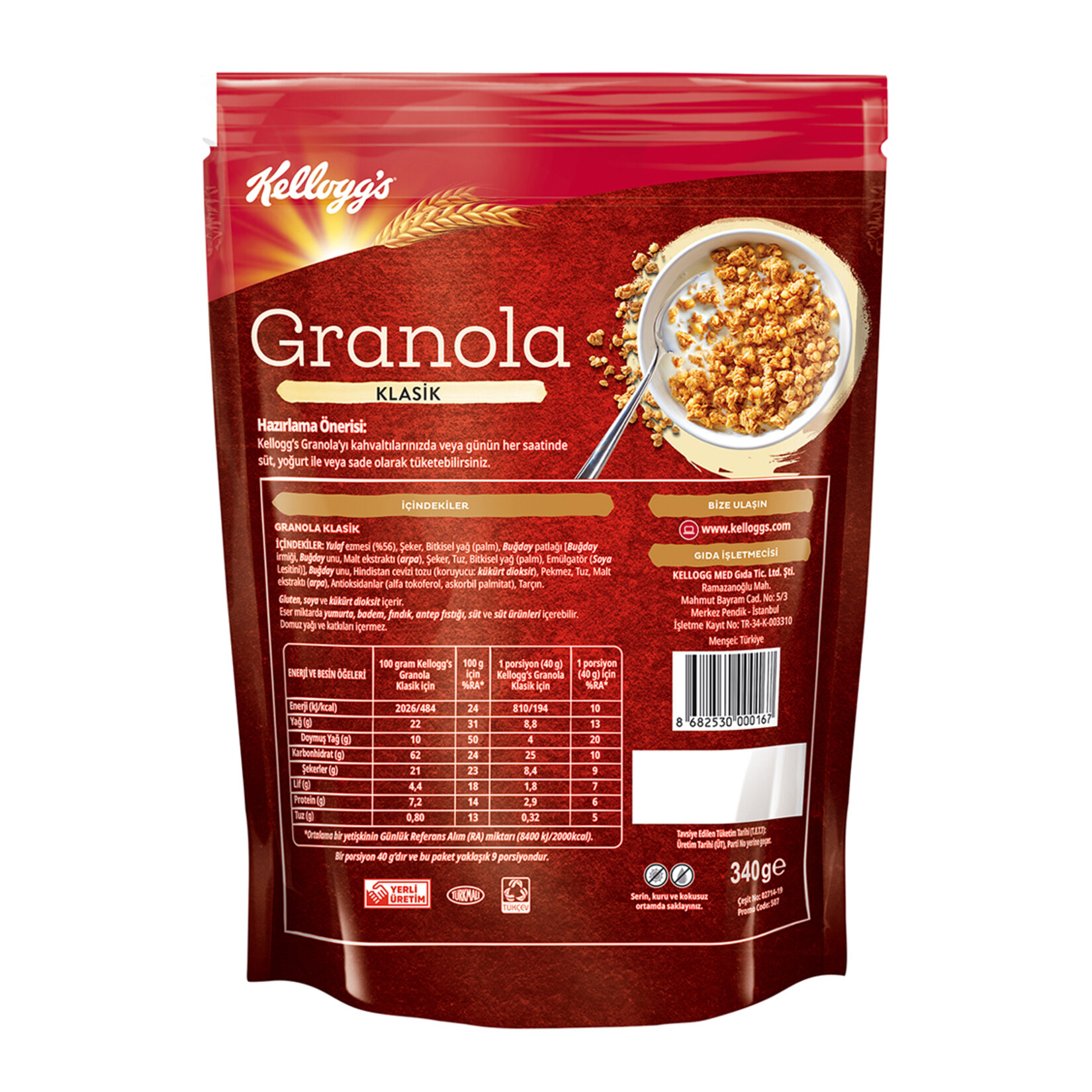 Kellogg's Granola Klasik 340 G - Görsel 2