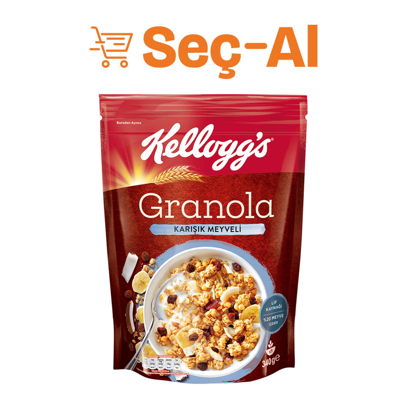 Kellogg's Granola Karışık Meyveli 340 G - Görsel 1