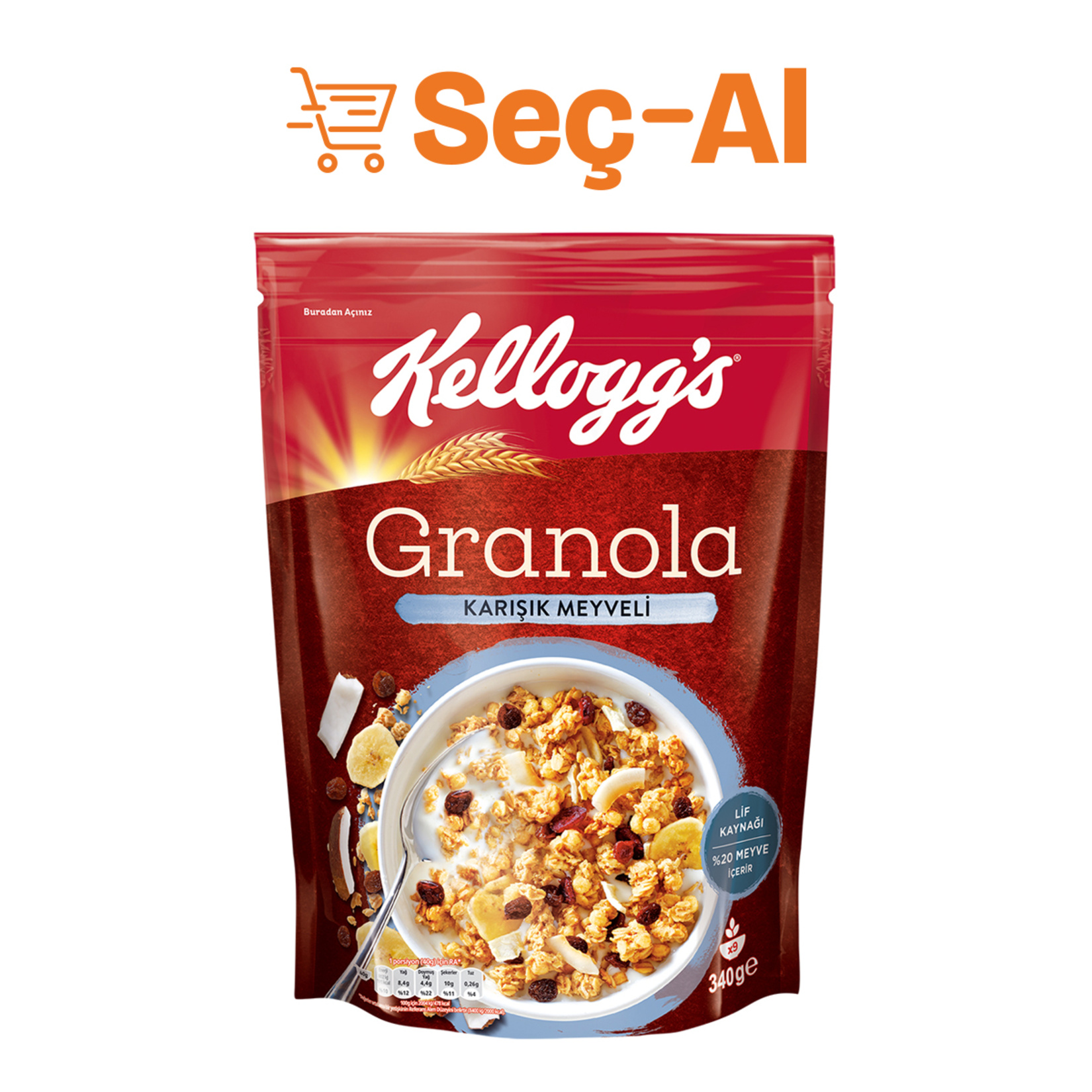 Kellogg's Granola Karışık Meyveli 340 G - Görsel 1