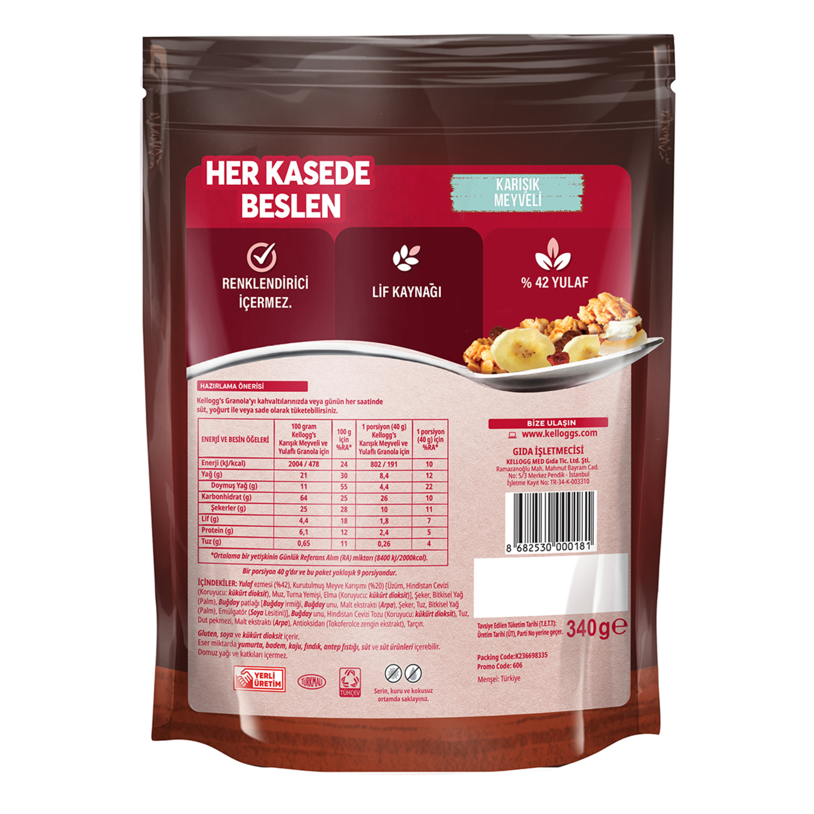 Kellogg's Granola Karışık Meyveli 340 G - Görsel 2