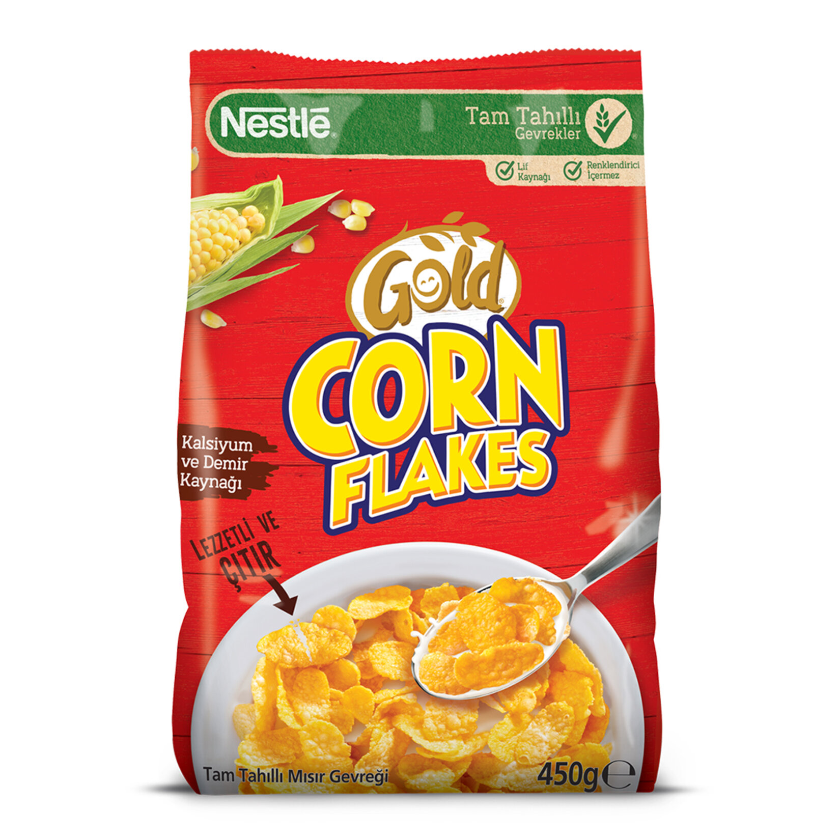 Nestle Gold Corn Flakes Tam Tahıl Mısır Gevreği 450 G - Görsel 1
