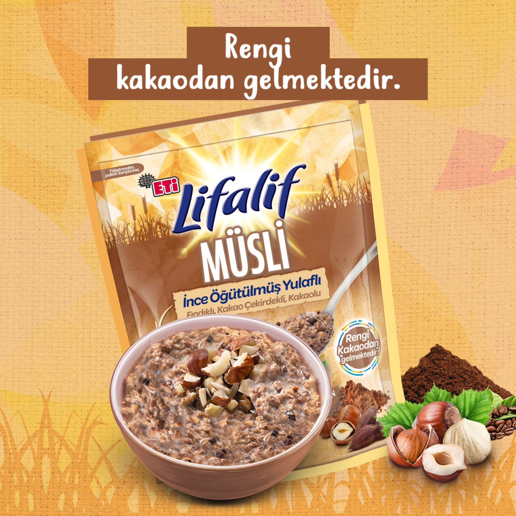 Eti Lifalif Kakaolu İnce Öğütülmüş Müsli 250 G - Görsel 4