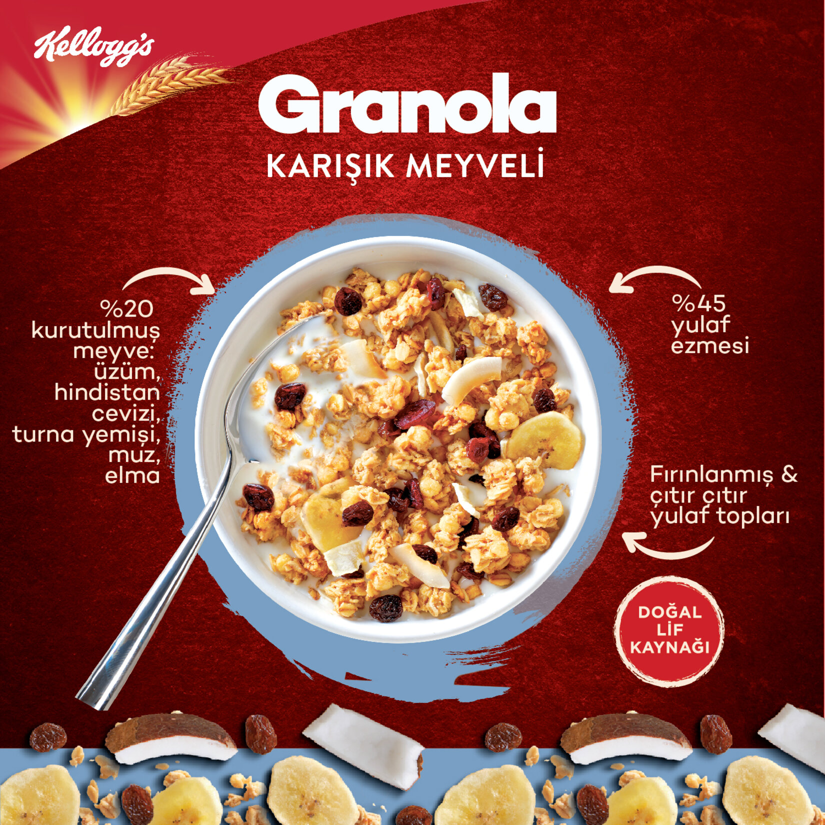 Kellogg's Granola Karışık Meyveli 60 G - Görsel 3