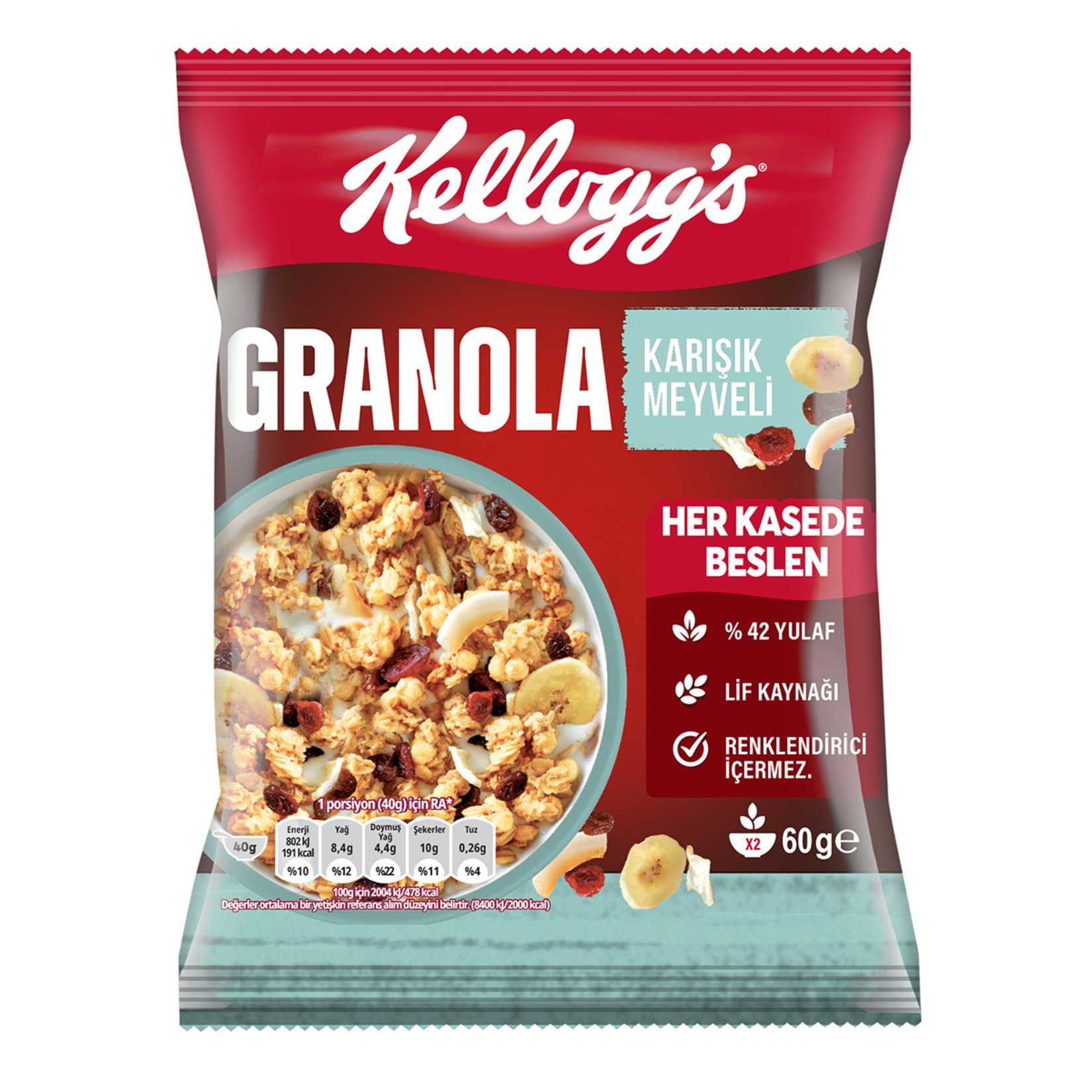 Kellogg's Granola Karışık Meyveli 60 G - Görsel 1