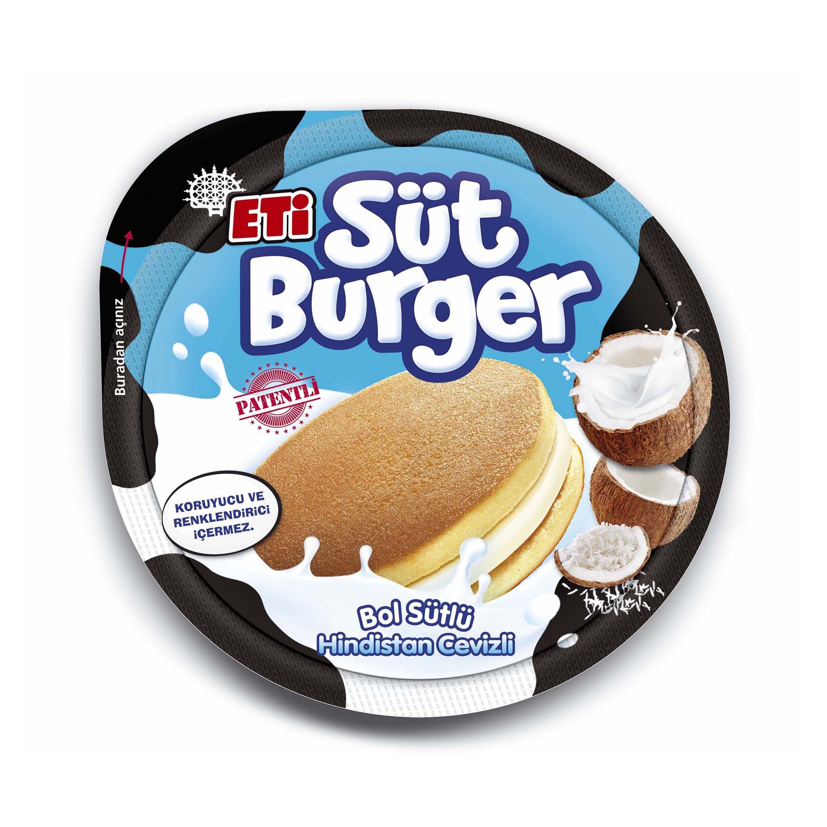 Eti Süt Burger, Hindistan Cevizli Dolgulu Ballı Kek 35 G