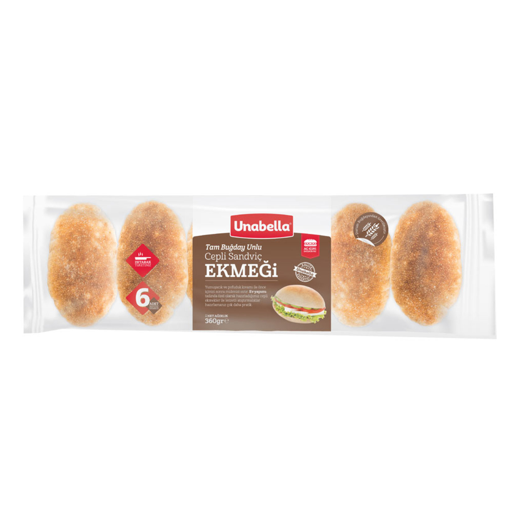 Unabella Cepli Mini Ekmek Tambuğday 360 G