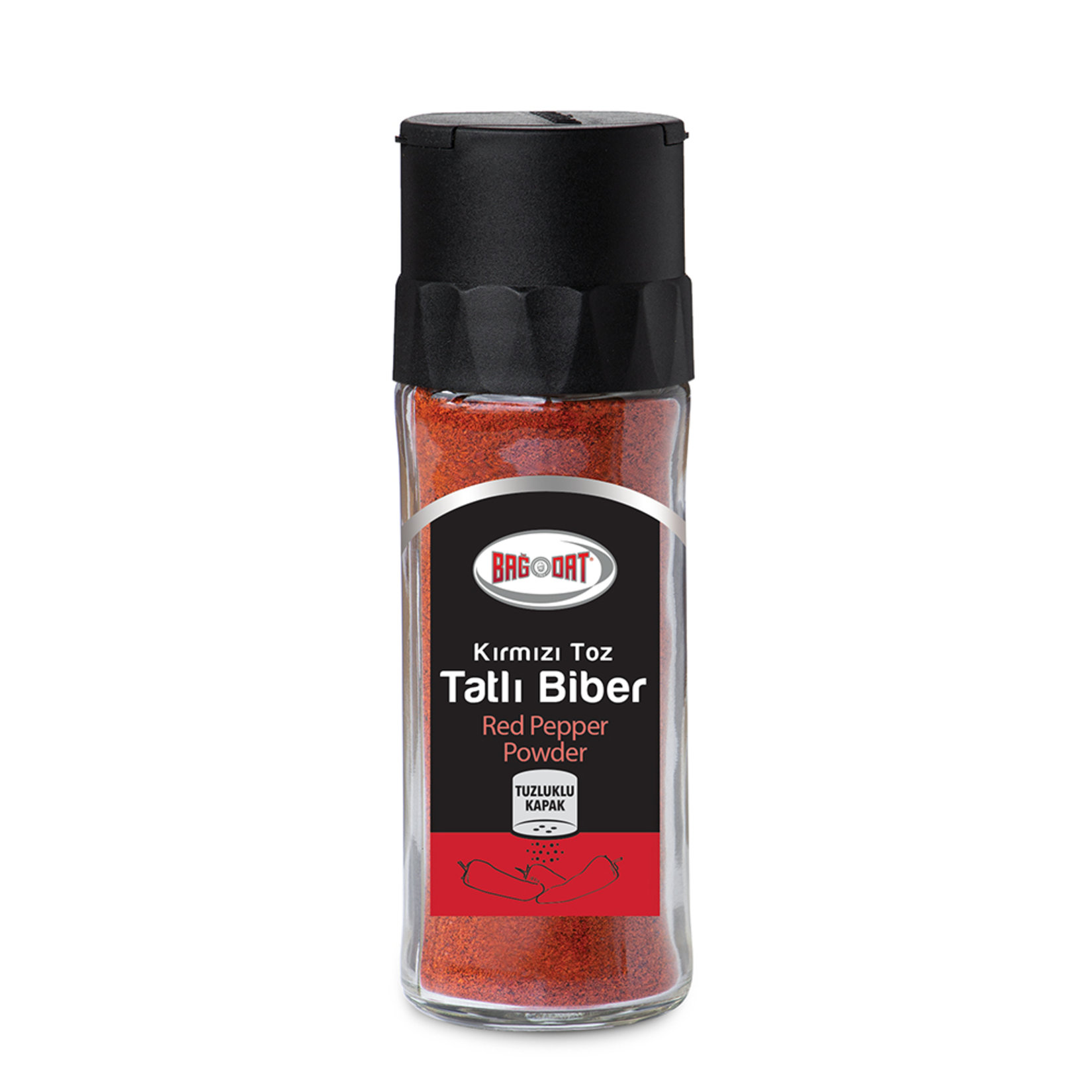 Bağdat Kırmızı Toz Tatlı Biber Tuzluklu Cam 48 G