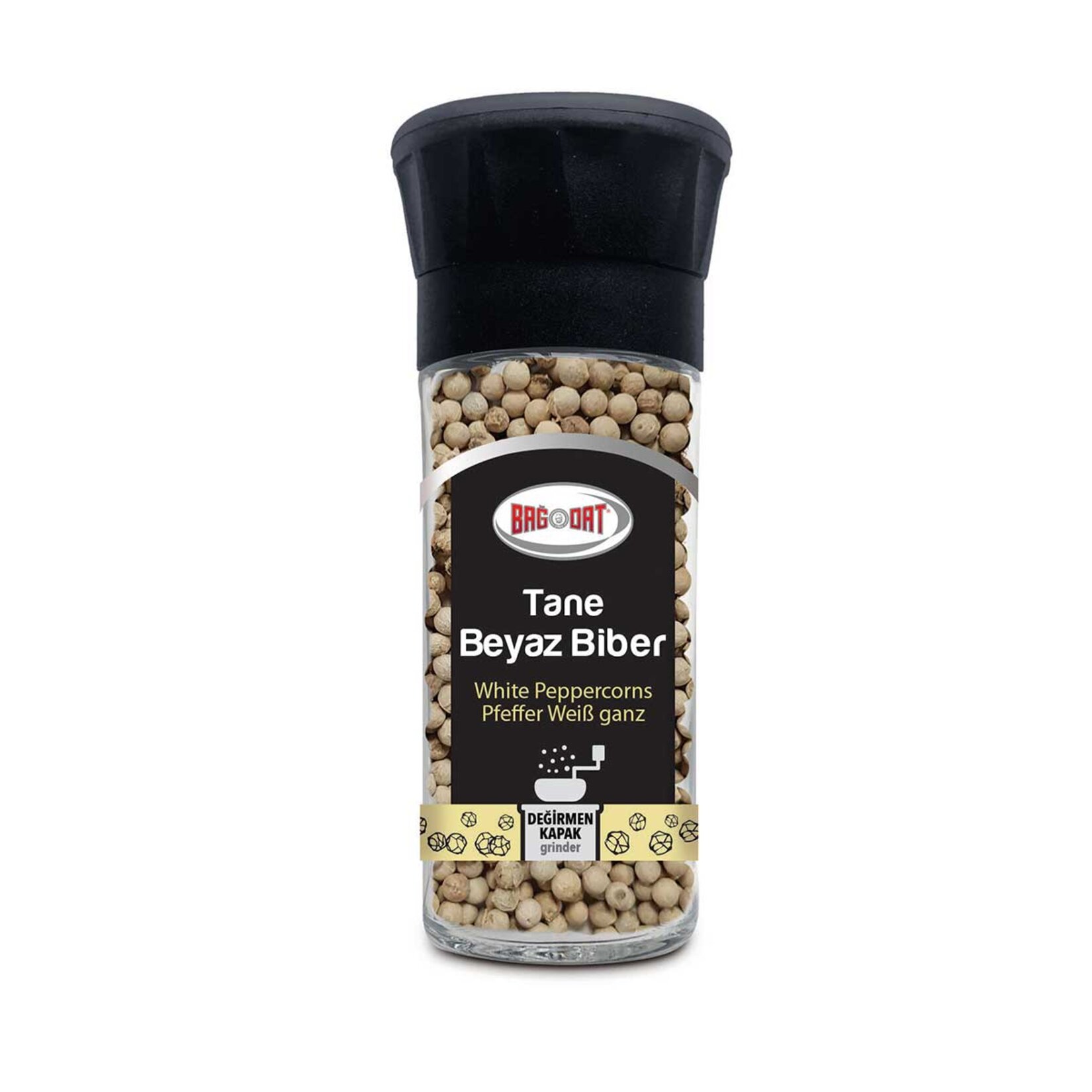 Bağdat Tane Beyaz Biber Değirmen Kapak 59 G