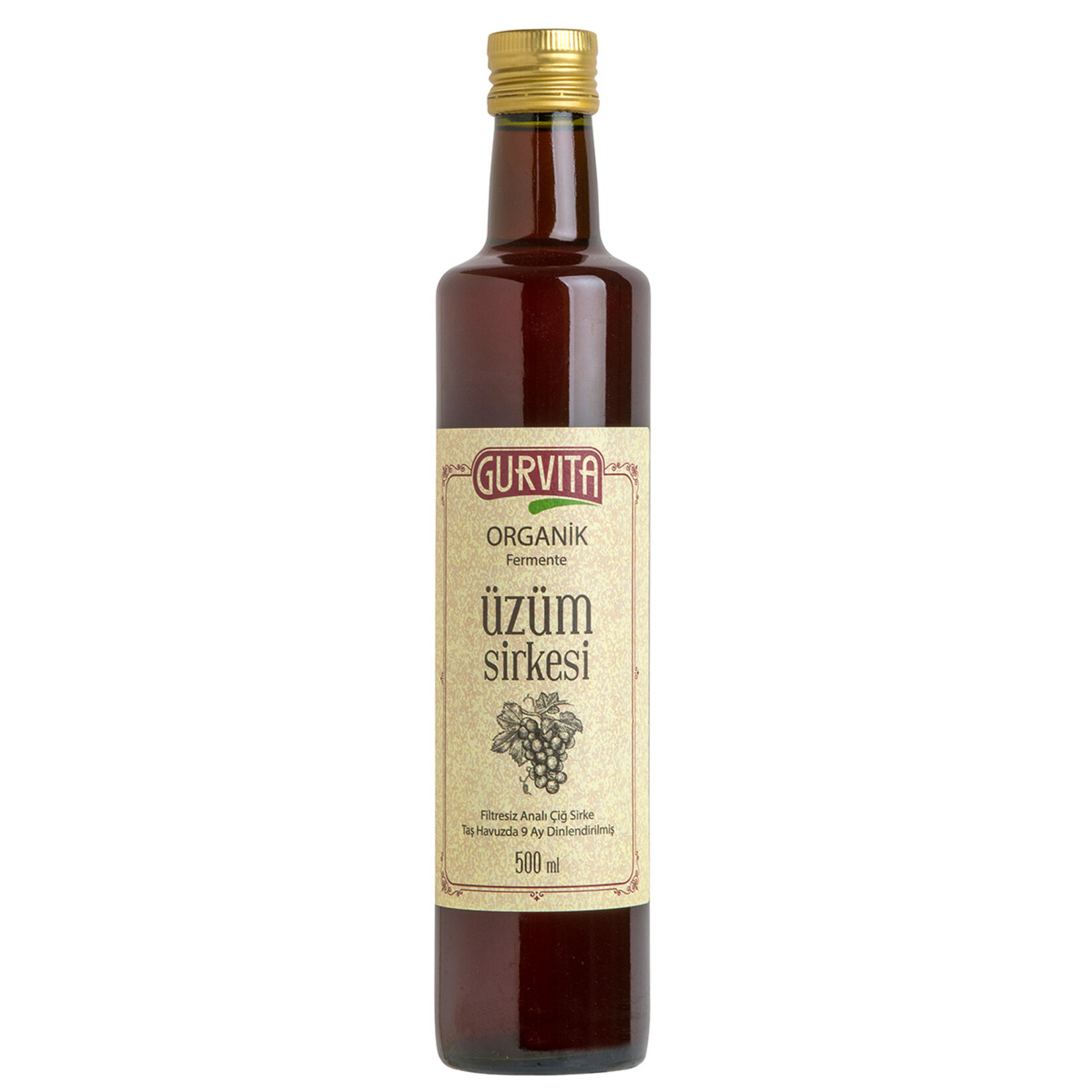 Gurvita Organik Üzüm Sirkesi 500 Ml
