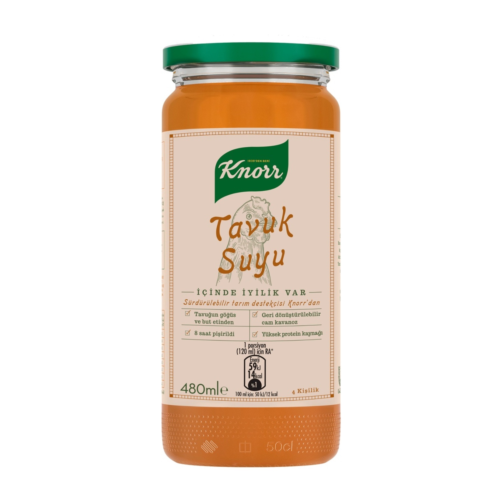 Knorr Tavuk Suyu Cam 480 Ml - Görsel 1