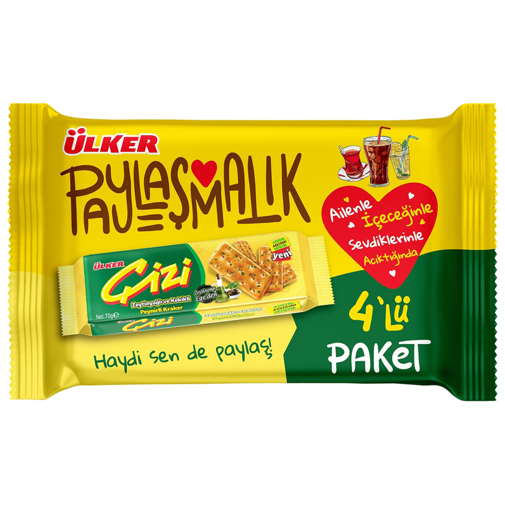 Ülker Çizi Kraker Zeytinyağlı ve Kekikli 280 G