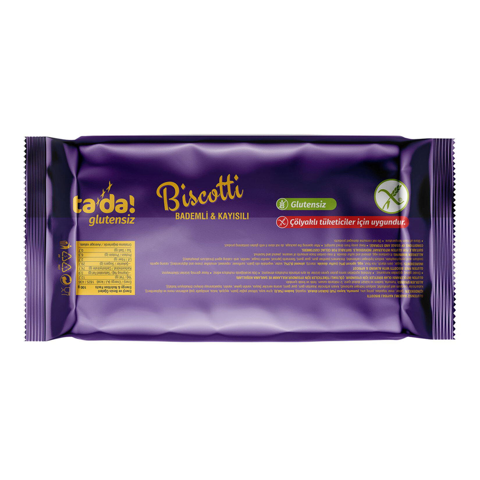 Tada Glutensiz Bademli & Kayısılı Biscotti 110 G - Görsel 2