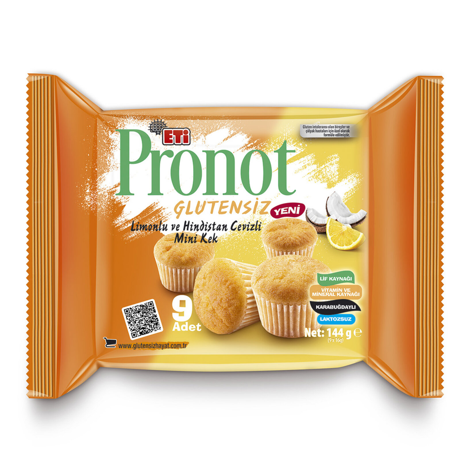 Eti Pronot Limonlu Ve Hindistan Cevizli Mini Kek 144 G